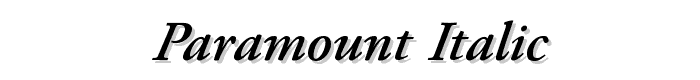 Paramount Italic font